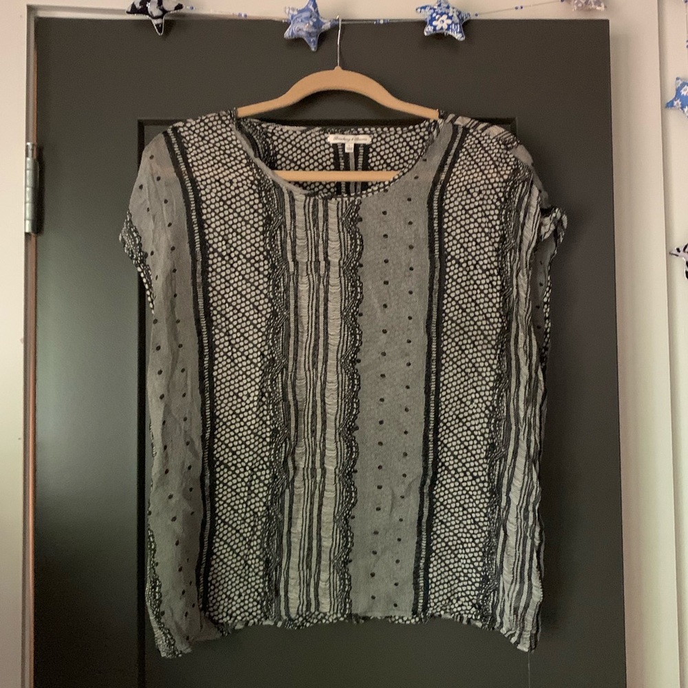 Madewell / Broadway and Broome Silk Patterned Top